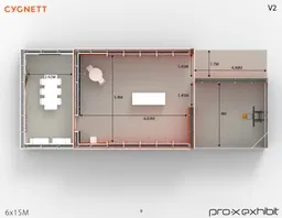 20x50 Péninsule booth design by Pro-X Exhibits